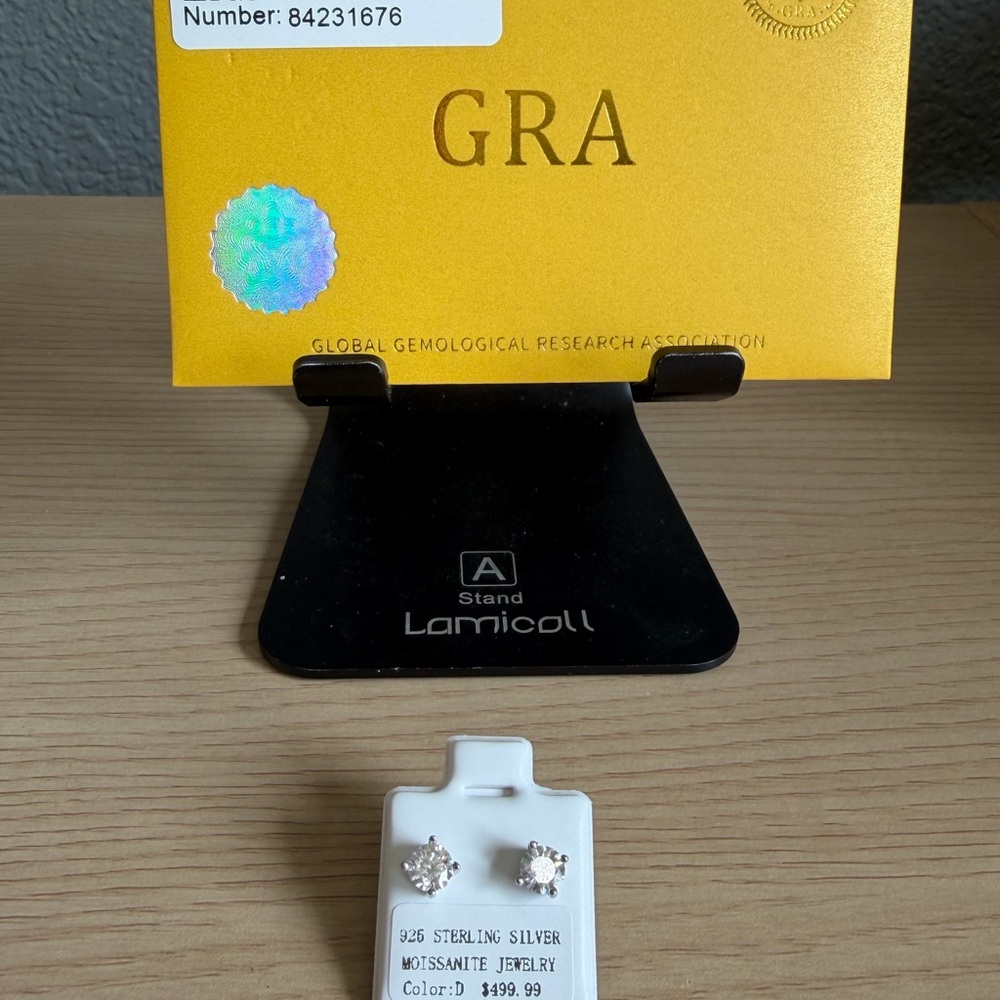 Sterling Silver Moissanite Earrings